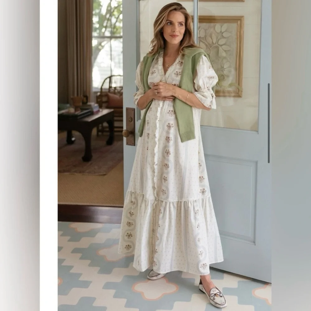 NWT Parterre Celia Dress in Lindel Julia Berolzheimer 4 Cottagecore - Picture 1 of 8